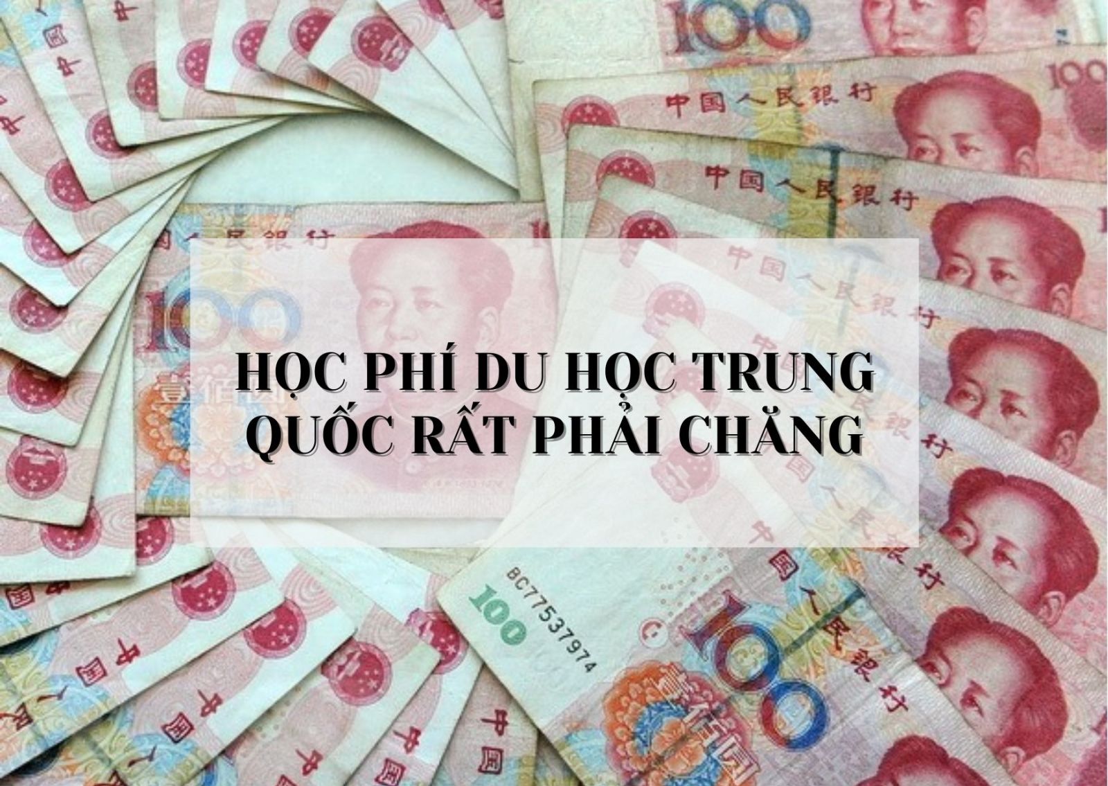 Chi phí du học tại Trung Quốc phí thấp hơn so với các quốc gia khác như Vương quốc Anh và Châu Âu